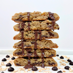 Oat cookies loaded with premium Belgian dark chocolate, combining hearty oats with rich, smooth chocolate for a perfect balance of chewy and indulgent flavors